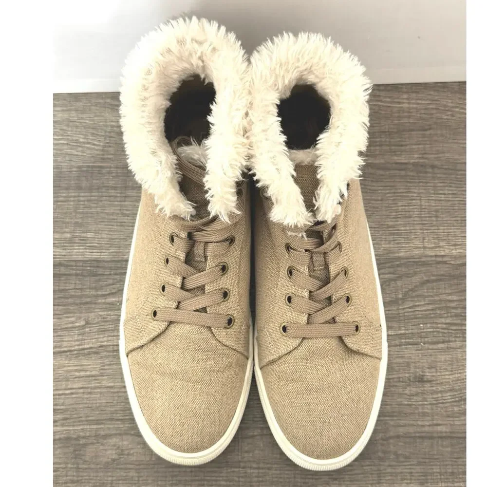Corkys Women’s Templin Lace Up Faux Fur High Top Sneaker Boots Size 10